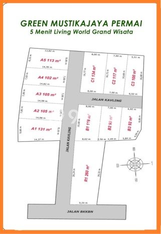 Tanah di Mustikajaya, Bekasi Luas 92m2 Dijual Segera Tanah di Mustikajaya, Bekasi Luas 92m2 Dijual Segera