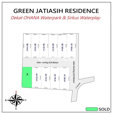 Dijual Tanah 110m2 di Bekasi Kota, Bekasi Dijual Tanah 110m2 di Bekasi Kota, Bekasi