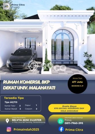 Hunian Terjangkau Dijual di Kemiling, Bandar Lampung Harga Rp 477 Juta Hunian Terjangkau Dijual di Kemiling, Bandar Lampung Harga Rp 477 Juta
