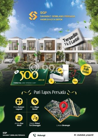 Rumah Modern Cantik 2 KT Siap Huni di Tapos Rumah Modern Cantik 2 KT Siap Huni di Tapos