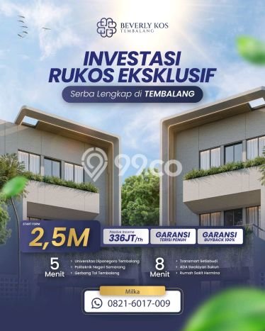 Kost Dijual Lokasi Tembalang, Semarang, Spesifikasi 12 Kamar Tidur dan Luas 192m2 Kost Dijual Lokasi Tembalang, Semarang, Spesifikasi 12 Kamar Tidur dan Luas 192m2