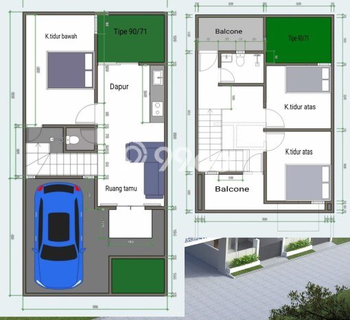 Rumah Strategis Minimalis Lb 90m2 di Denpasar Barat, Denpasar Rumah Strategis Minimalis Lb 90m2 di Denpasar Barat, Denpasar