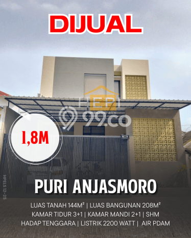 Rumah Minimalis 4 KT di Puri Anjasmoro Semarang Unfurnished Rumah Minimalis 4 KT di Puri Anjasmoro Semarang Unfurnished