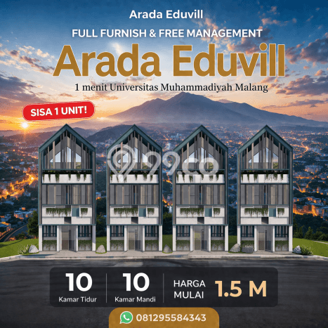 Dijual Hunian Rumah Nyaman 10 KT di Malang Kota, Malang Dijual Hunian Rumah Nyaman 10 KT di Malang Kota, Malang