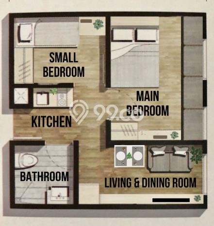 Apartemen Terawat Dijual di Bekasi Spesifikasi 2 KT, 1 KM Apartemen Terawat Dijual di Bekasi Spesifikasi 2 KT, 1 KM
