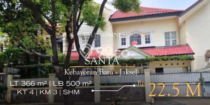 Siap Huni Rumah Mewah 4 Kamar di Kebayoran Baru Dekat ke Mana Saja Siap Huni Rumah Mewah 4 Kamar di Kebayoran Baru Dekat ke Mana Saja