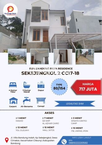 Jual Rumah Minimalis Bagus Punya 4 KT di Cileunyi Bandung SHM Jual Rumah Minimalis Bagus Punya 4 KT di Cileunyi Bandung SHM
