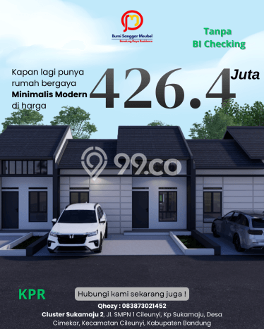 Jual Rumah Siap Huni di Cileunyi Bandung Harga Rp 426 Juta LT 92m2 Jual Rumah Siap Huni di Cileunyi Bandung Harga Rp 426 Juta LT 92m2