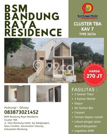 Jual Rumah Siap Huni di Cileunyi Bandung Harga Rp 270 Juta LT 54m2 Jual Rumah Siap Huni di Cileunyi Bandung Harga Rp 270 Juta LT 54m2