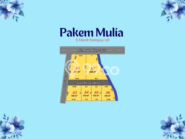 Untuk Dijual Tanah 110m2 di Sleman, Yogyakarta Untuk Dijual Tanah 110m2 di Sleman, Yogyakarta