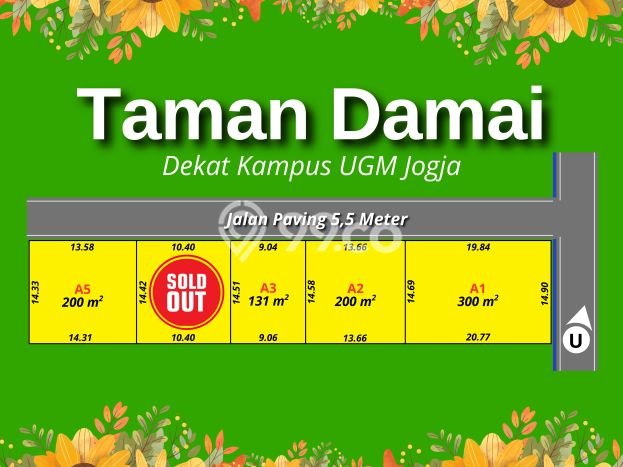 Tanah untuk Dijual di Ngaglik Sleman Luas 300m2 Tanah untuk Dijual di Ngaglik Sleman Luas 300m2