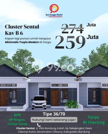 Dijual Rumah Siap Huni di Cileunyi Bandung Harga Rp 259 Juta LT 70m2 Dijual Rumah Siap Huni di Cileunyi Bandung Harga Rp 259 Juta LT 70m2