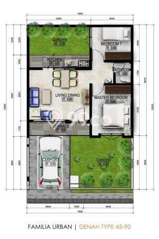 Rumah Strategis Modern Lb 45m2 di Mustikajaya, Bekasi Rumah Strategis Modern Lb 45m2 di Mustikajaya, Bekasi