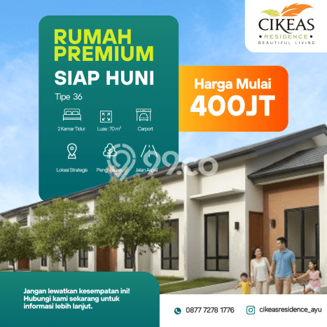 Rumah Minimalis LB/LT 36m2/70m2 Siap Huni Area Cikeas, Bogor Rumah Minimalis LB/LT 36m2/70m2 Siap Huni Area Cikeas, Bogor