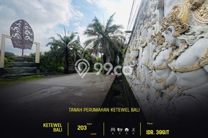 Kavling Tanah untuk Dijual di Ketewel, Gianyar, Luas 203m2 Kavling Tanah untuk Dijual di Ketewel, Gianyar, Luas 203m2