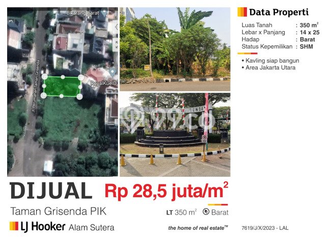 Tanah Investasi Dijual di Jakarta Utara Punya Luas 350m2 Tanah Investasi Dijual di Jakarta Utara Punya Luas 350m2