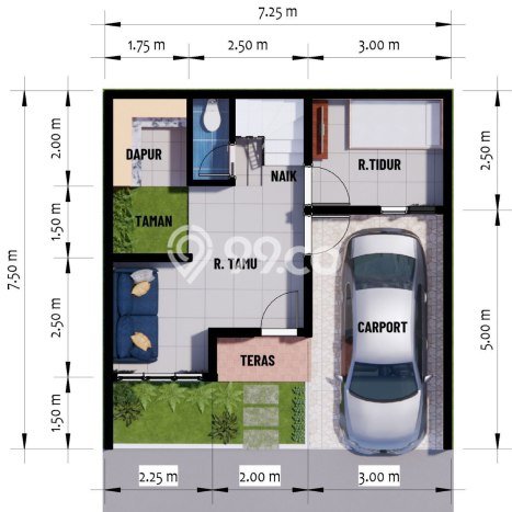 Rumah Modern 4 KT di Bojong Sari Depok Semi Furnished Rumah Modern 4 KT di Bojong Sari Depok Semi Furnished