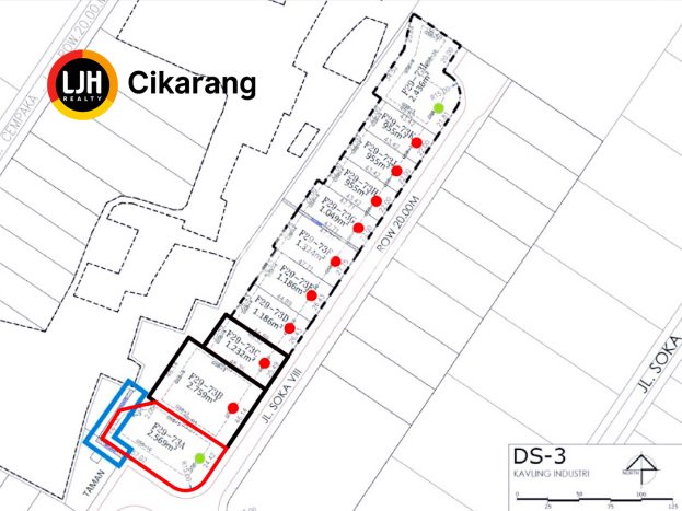 Tanah di Lippo Cikarang, Cikarang Luas 2569m2 Dijual Segera Tanah di Lippo Cikarang, Cikarang Luas 2569m2 Dijual Segera