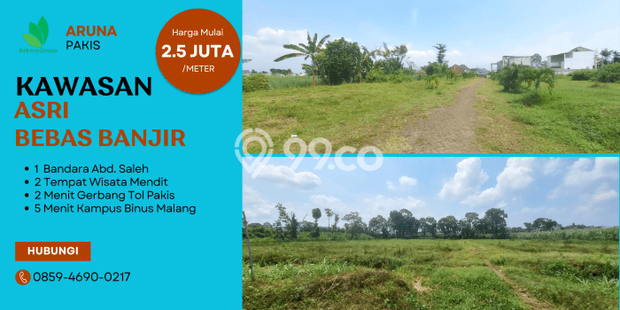 Tanah Dijual Lokasi Pakis, Malang Luas 72m2 Legalitas Aman Tanah Dijual Lokasi Pakis, Malang Luas 72m2 Legalitas Aman