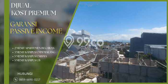 Dijual Rumah Kost di Tunggulwulung, Malang, 10 KT, 10 KM, Bangunan 121m2 Dijual Rumah Kost di Tunggulwulung, Malang, 10 KT, 10 KM, Bangunan 121m2