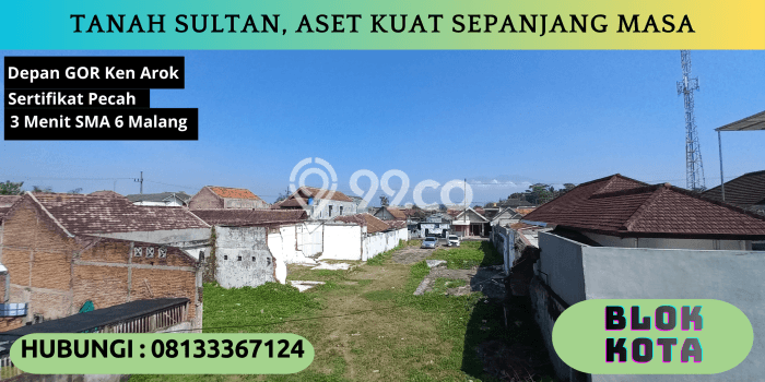 Tanah Siap Bangun Dijual di Malang Punya Luas 60m2 Tanah Siap Bangun Dijual di Malang Punya Luas 60m2