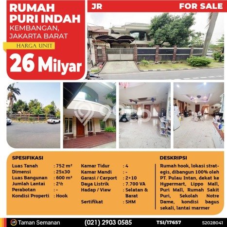 Hunian Luxury di Jakarta Barat Lokasi Strategis Kondisi Terawat Hunian Luxury di Jakarta Barat Lokasi Strategis Kondisi Terawat
