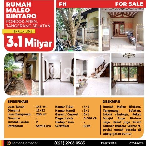 Ready to Use! Luxury House LT 145m2 Desain Elegan di Sektor 9-Bintaro Ready to Use! Luxury House LT 145m2 Desain Elegan di Sektor 9-Bintaro