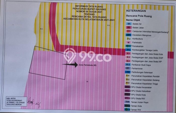 Untuk Dijual Tanah di Badung, Luas 1604m2 SHM Untuk Dijual Tanah di Badung, Luas 1604m2 SHM