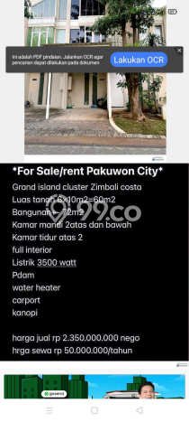 Rumah Minimalis 2 Kamar LT 60m2 di Pakuwon City Rumah Minimalis 2 Kamar LT 60m2 di Pakuwon City