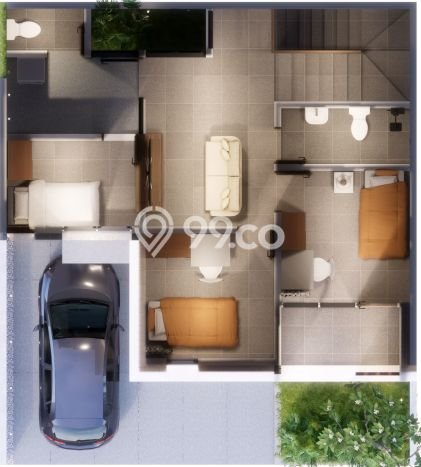 Rumah Modern 4 KT LT 90m2 di Majalengka Kota Rumah Modern 4 KT LT 90m2 di Majalengka Kota