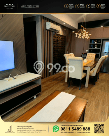 Sewa Apartemen Minimalis 93m2 Punya 3 KT, 3 KM, Lokasi di Balikpapan Kota Sewa Apartemen Minimalis 93m2 Punya 3 KT, 3 KM, Lokasi di Balikpapan Kota