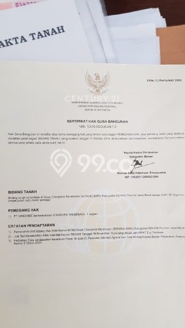 Tanah Dijual Lokasi Serang Baru, Bekasi dengan Luas Tanah 3041m2 dan Status - Tanah Dijual Lokasi Serang Baru, Bekasi dengan Luas Tanah 3041m2 dan Status -