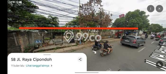 Tanah Kavling untuk Dijual di Cipondoh Tangerang 5208m2 Tanah Kavling untuk Dijual di Cipondoh Tangerang 5208m2