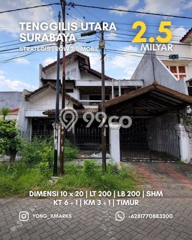 Dijual Cepat Rumah Bagus Siap Huni LB 200m2 di Tenggilis Mejoyo, Surabaya Dijual Cepat Rumah Bagus Siap Huni LB 200m2 di Tenggilis Mejoyo, Surabaya