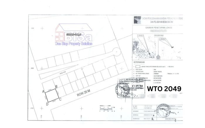 Tanah Dijual Lokasi Batam Kota, Batam dengan Luas Tanah 709m2 dan Status - Tanah Dijual Lokasi Batam Kota, Batam dengan Luas Tanah 709m2 dan Status -