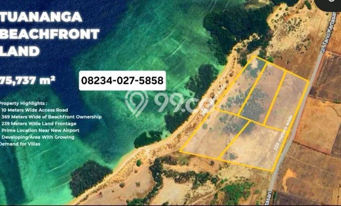 Tanah untuk Dijual Lokasi Sumbawa, Sumbawa Luas 75737m2 SHM Tanah untuk Dijual Lokasi Sumbawa, Sumbawa Luas 75737m2 SHM