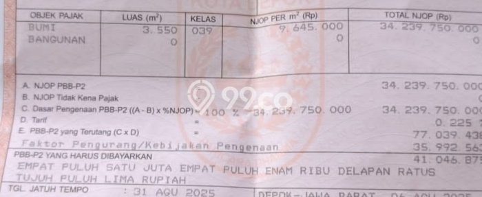 Lahan Kosong Dijual di Pancoran Mas, Depok, Luas 16720m2 Area Strategis Lahan Kosong Dijual di Pancoran Mas, Depok, Luas 16720m2 Area Strategis