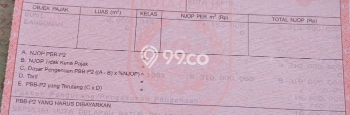 Lahan Kosong Dijual di Pancoran Mas, Depok, Luas 16720m2 Area Strategis Lahan Kosong Dijual di Pancoran Mas, Depok, Luas 16720m2 Area Strategis