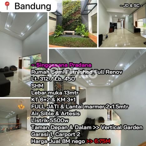 Rumah Mewah LB 450m2 Siap Pakai Desain Elegan di Singgasana, Bandung Rumah Mewah LB 450m2 Siap Pakai Desain Elegan di Singgasana, Bandung