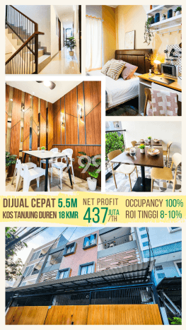 Rumah Kost Dijual di Tanjung Duren Jakarta Barat Luas 214m2 Rumah Kost Dijual di Tanjung Duren Jakarta Barat Luas 214m2