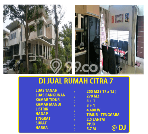 Rumah 5 KT 4 KM di Area Premium Citra Garden, Jakarta Barat Rumah 5 KT 4 KM di Area Premium Citra Garden, Jakarta Barat