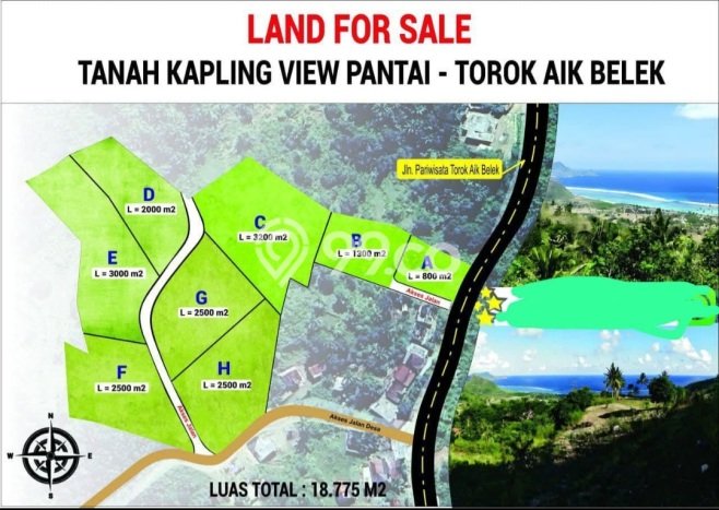 Tanah Komersial Dijual di Praya Lombok Tengah 2000m2 Tanah Komersial Dijual di Praya Lombok Tengah 2000m2