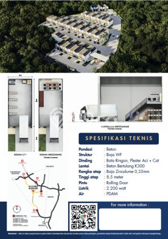 FOR SALE! Gudang di Gunung Sindur Bogor, LT 108m2, LB 72m2 FOR SALE! Gudang di Gunung Sindur Bogor, LT 108m2, LB 72m2