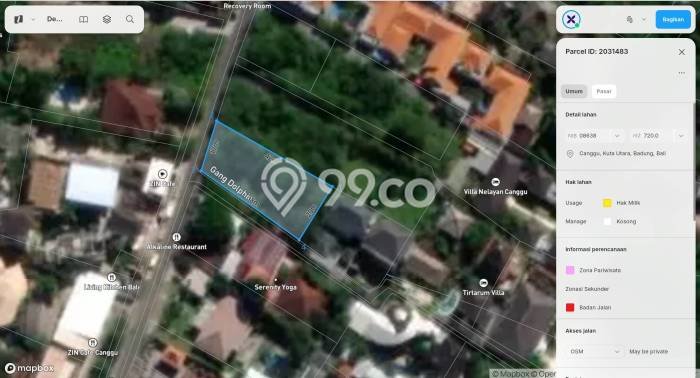 Tanah Dijual di Badung Seluas 720m2 Strategis Tanah Dijual di Badung Seluas 720m2 Strategis