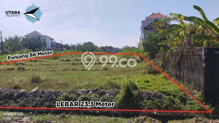 Jarang Ada! Tanah di Tabanan Punya Luas 1980m2 - Jarang Ada! Tanah di Tabanan Punya Luas 1980m2 -