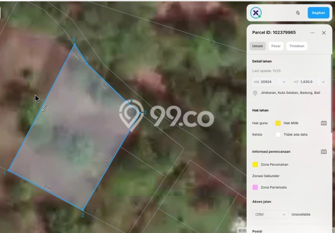 Tanah Kavling Dijual di Balangan, Badung dengan Luas Tanah 1430m2 Tanah Kavling Dijual di Balangan, Badung dengan Luas Tanah 1430m2