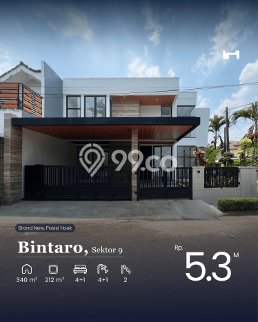 SPECIAL PROPERTY! Rumah area Bintaro, LT 212m² Bangunan 340m² SPECIAL PROPERTY! Rumah area Bintaro, LT 212m² Bangunan 340m²