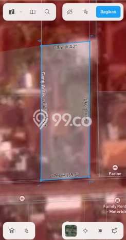 Kavling Tanah untuk Dijual di Canggu, Badung, Luas 792m2 Kavling Tanah untuk Dijual di Canggu, Badung, Luas 792m2