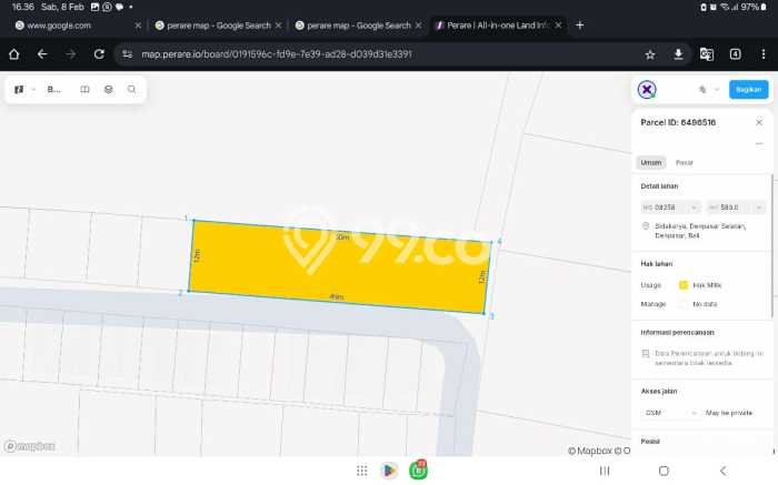 Untuk Dijual Tanah di Denpasar, Luas 583m2 SHM Untuk Dijual Tanah di Denpasar, Luas 583m2 SHM