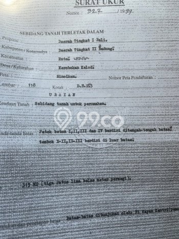 Tanah Siap Bangun Dijual di Badung Punya Luas 300m2 Tanah Siap Bangun Dijual di Badung Punya Luas 300m2